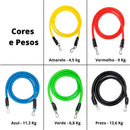 Kite extensor elastico multifunção 11 itens para funcional/musculação portátil