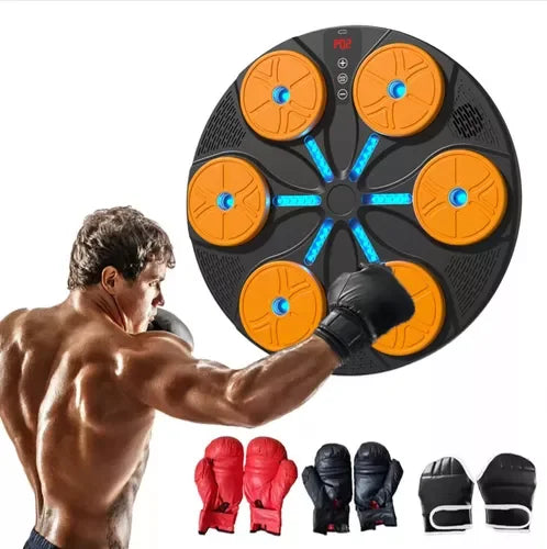 Máquina de boxe com led e som foco/treino/inteligente