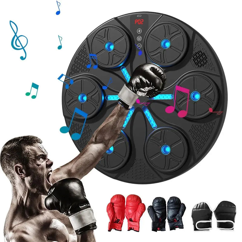 Máquina de boxe com led e som foco/treino/inteligente