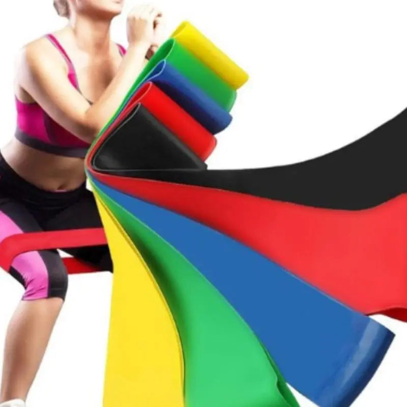 Kit com 5 Mini Faixas Elásticas Multifuncionais Thera para Fisioterapia treino crossfit