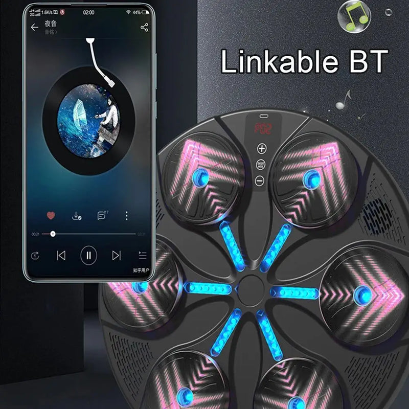 Máquina de boxe com led e som foco/treino/inteligente