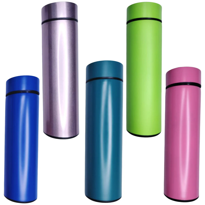 Garrafa térmica de aço inoxidável, sensor digital inteligente de temperatura