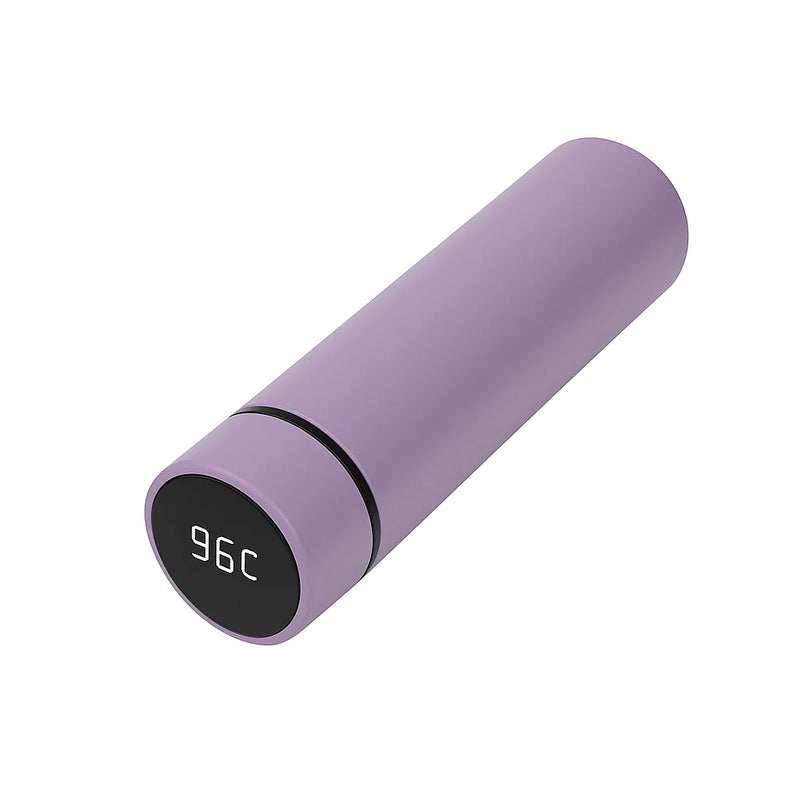 Garrafa térmica de aço inoxidável, sensor digital inteligente de temperatura