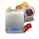 Balança de cozinha digital de alta precisão, 0,1 a 10 kg, em aço inoxidável.