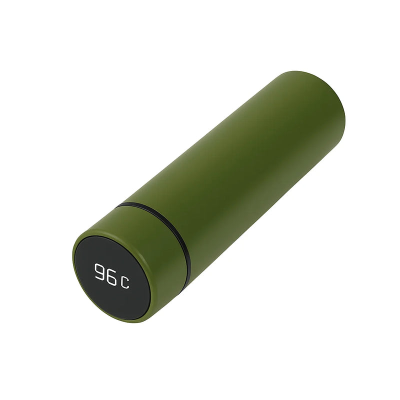 Garrafa térmica de aço inoxidável, sensor digital inteligente de temperatura
