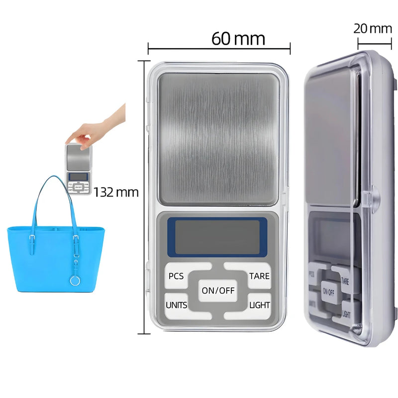 Mini Balança Digital De Bolso E Alta Precisão 0,1g Até 500g