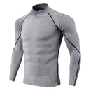Camiseta esportiva masculina de secagem rápida para musculação e corrida/ compressão e alta performance