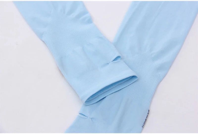 mangas de proteção solar UV para ciclismo, luvas longas sem dedos para treinno corrida caminhada