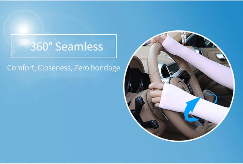 mangas de proteção solar UV para ciclismo, luvas longas sem dedos para treinno corrida caminhada