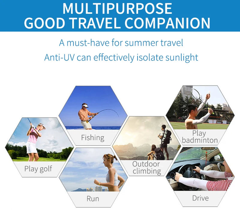 mangas de proteção solar UV para ciclismo, luvas longas sem dedos para treinno corrida caminhada