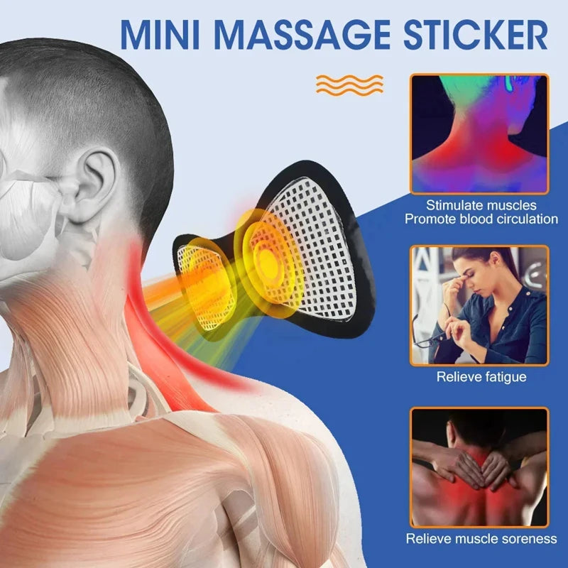 Massager pescoço maca patch adesivo traseiro estimulação muscular pulso patch fitness pescoço alívio da dor corporal