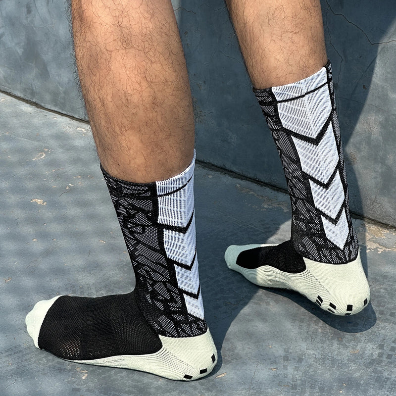 Kit 5 pares meias esportivas antitranspirante/antiderrapante alta performance