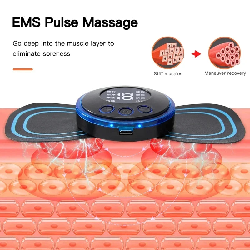 Massager pescoço maca patch adesivo traseiro estimulação muscular pulso patch fitness pescoço alívio da dor corporal