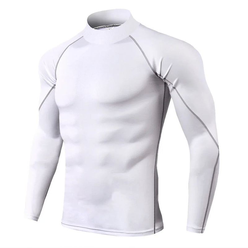 Camiseta esportiva masculina de secagem rápida para musculação e corrida/ compressão e alta performance