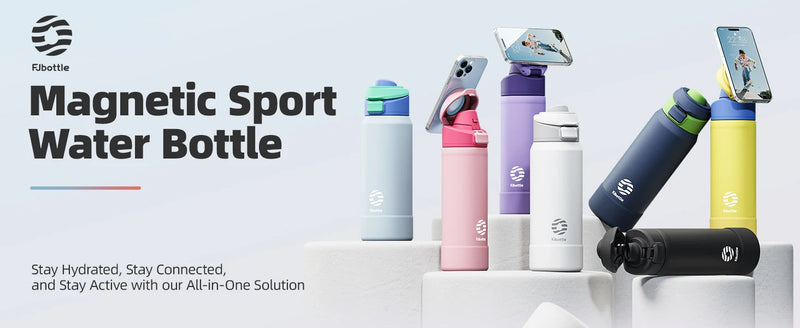 Garrafa Térmica Esportiva FEIJIAN em Aço Inoxidável com Suporte Magnético