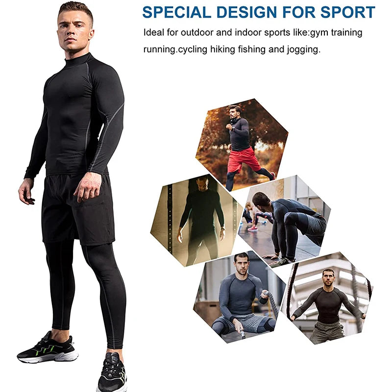 Camiseta esportiva masculina de secagem rápida para musculação e corrida/ compressão e alta performance