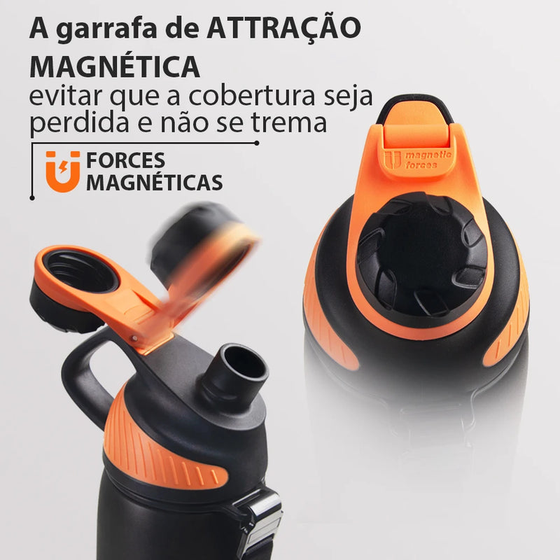Garrafa térmica de alta resistência/ tampa magnetica para diversas ocasiões