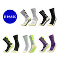 Kit 5 pares meias esportivas antitranspirante/antiderrapante alta performance