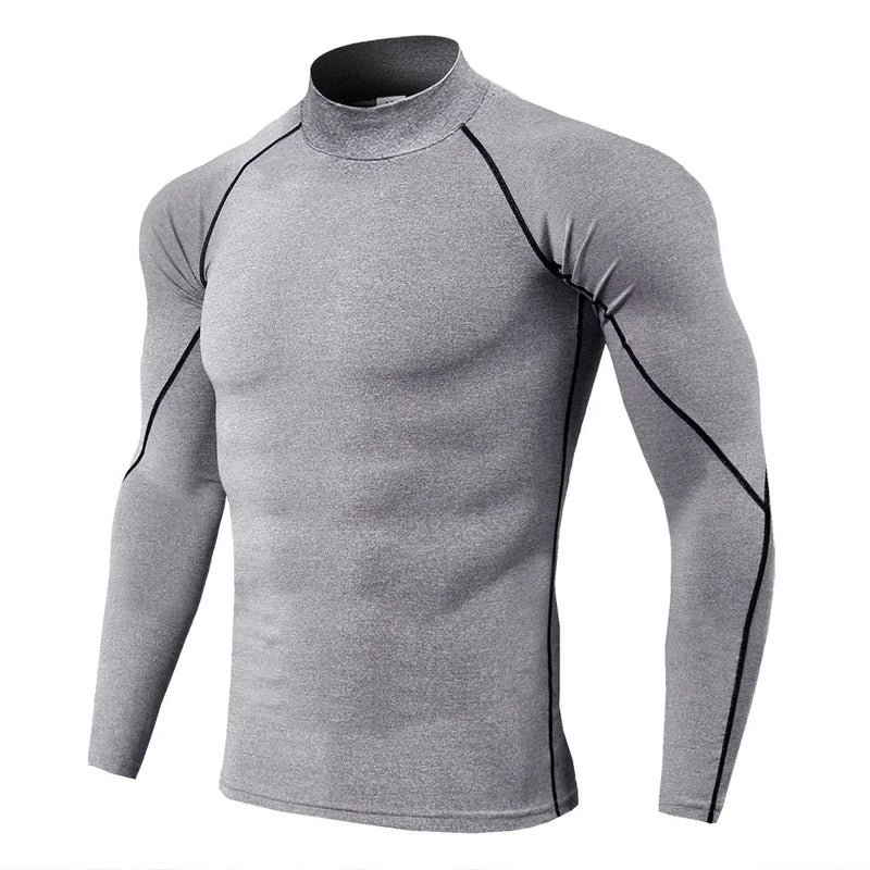 Camiseta esportiva masculina de secagem rápida para musculação e corrida/ compressão e alta performance