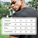 Camiseta esportiva masculina, camiseta respirável e elástica