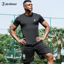 Camiseta esportiva masculina, camiseta respirável e elástica