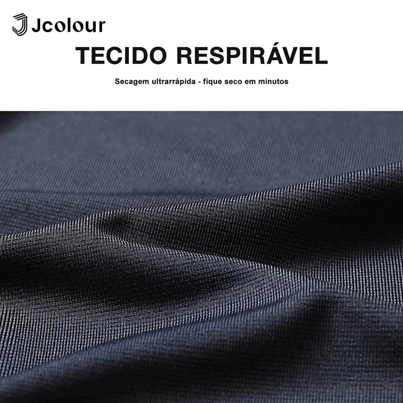 Camiseta esportiva masculina, camiseta respirável e elástica